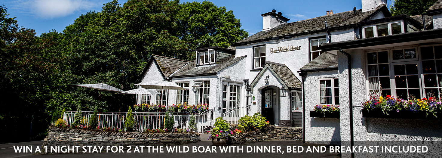 Win A 1 Night Stay For 2 At The Wild Boar with Dinner, Bed And Breakfast Included